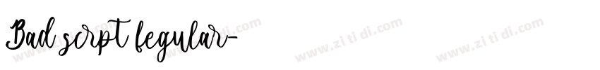 Bad scrpt fegular字体转换